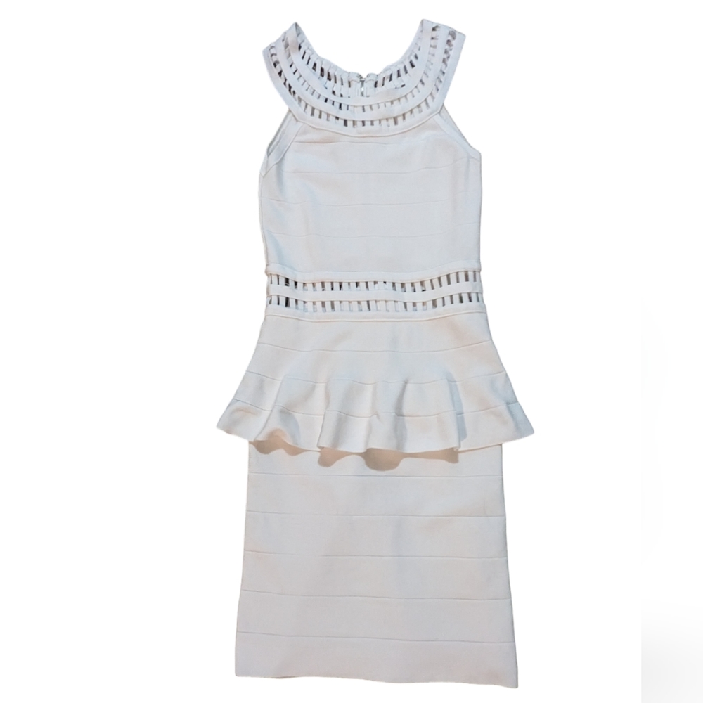 Bebe Dress Womens Medium Quiet Luxury Cocktail Party Preppy Cottagecore Classic